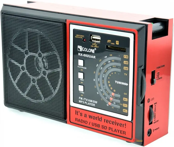 Радіоприймач Golon RX-002 UAR FM, USB, SD від батарейки.com.ua