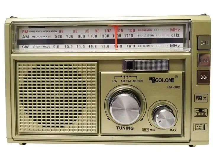 радіоприймач Golon RX-382 5W FM USB TF від батарейки.com.ua