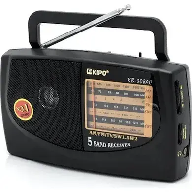 Радіоприймач KIPO КВ-308 АС AM/FM/TV/SW), зображення 5 Радіоприймач KIPO КВ-308 АС AM/FM/TV/SW), зображення 5
