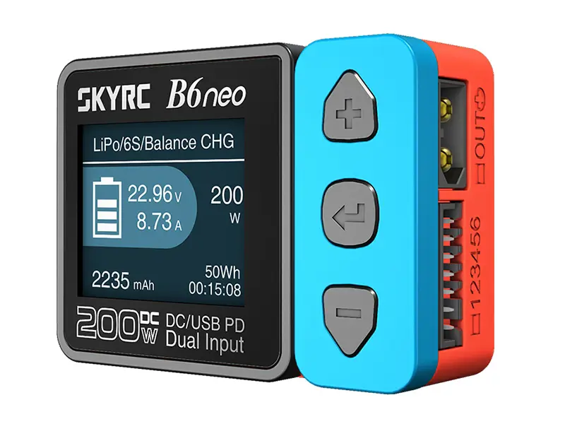 Розумне зарядне SkyRC B6neo SK-100198-01, LiPo LiHV LiFe Liion 1-6S, NiMh, Pb, 200W 10А від батарейки.com.ua