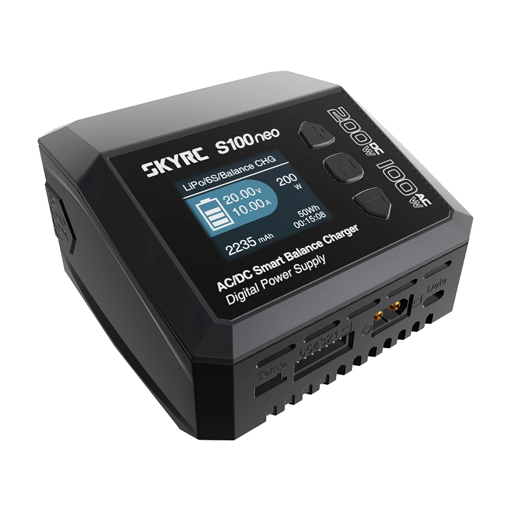 Розумне зарядне SkyRC S100neo SK-100202-01, LiPo LiHV LiFe Liion 1-6S, NiMh, Pb, 200W 12A, від 220V), зображення 4