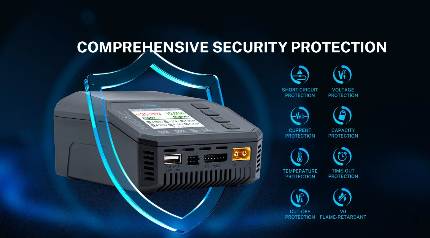 Розумне зарядне ToolkitRC M6AC TK13800, LiPo LiHV LiFe Liion LTO 1-6S, NiMh, Pb, 300Вт 15А, від 220В), зображення 4