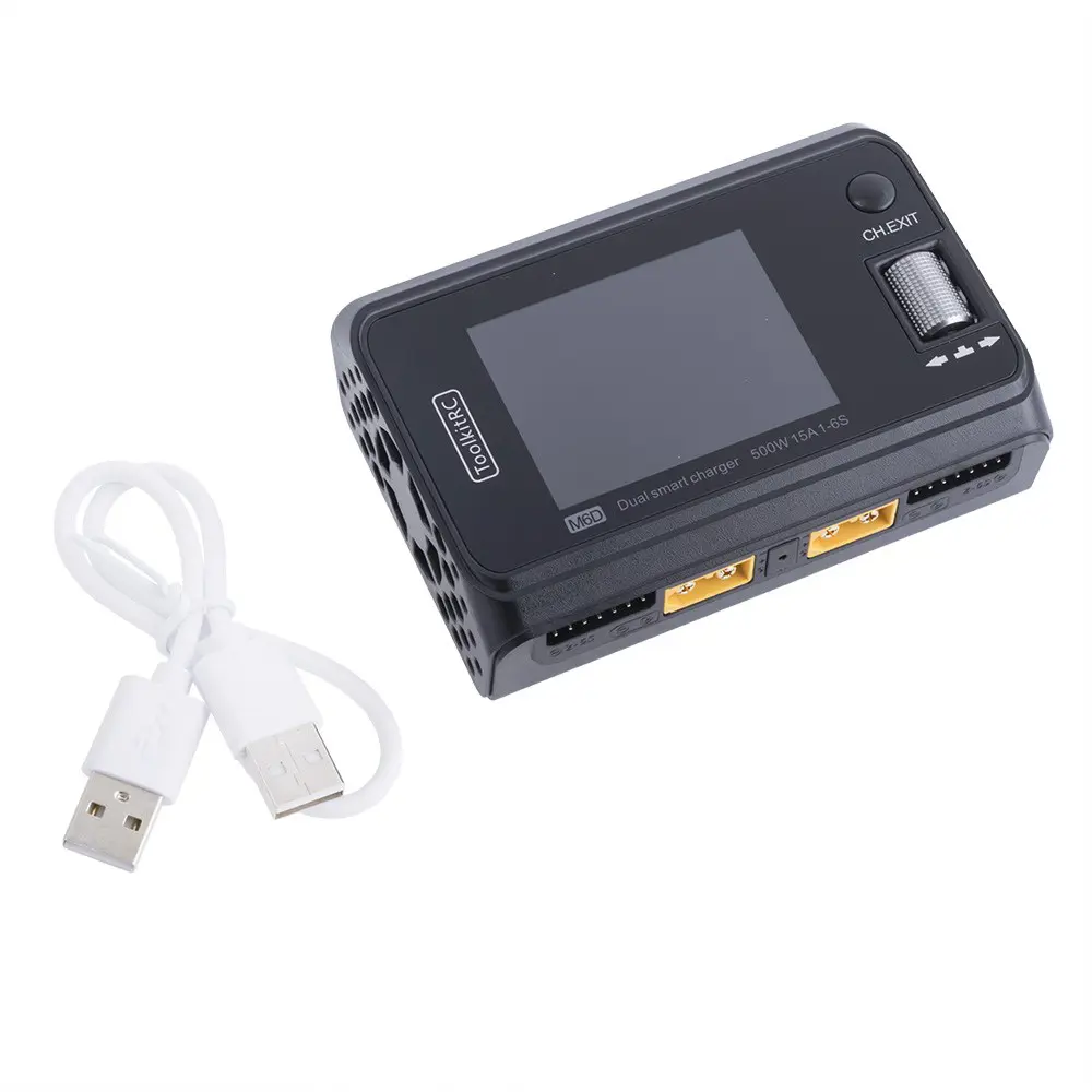Розумне зарядне ToolkitRC M6D TK10800, LiPo LiHV LiFe Liion 1-6S, NiMh, Pb, 2 канали, 500Вт 25А), зображення 4
