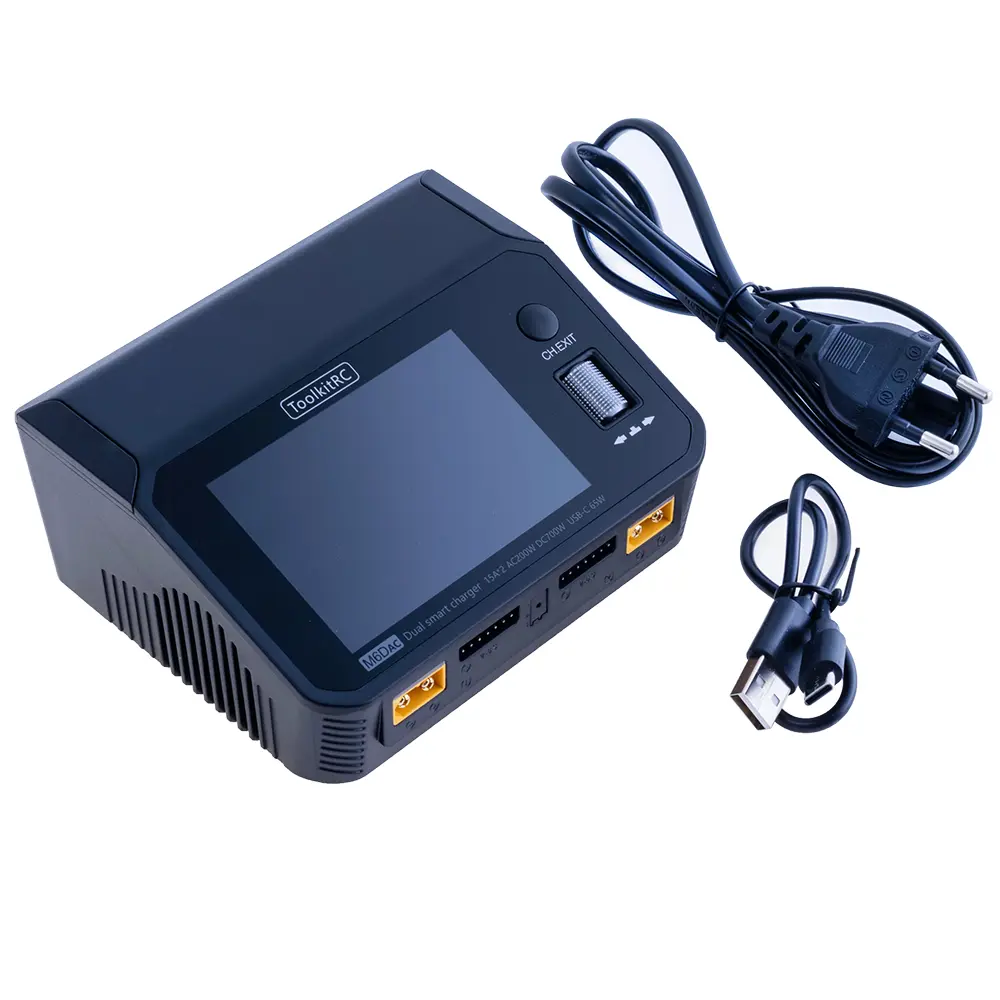 Розумне зарядне ToolkitRC M6DAC TK11500, LiPo LiHV LiFe Liion 1-6S, NiMh, Pb, 2 канали, 700W від 220В), зображення 16