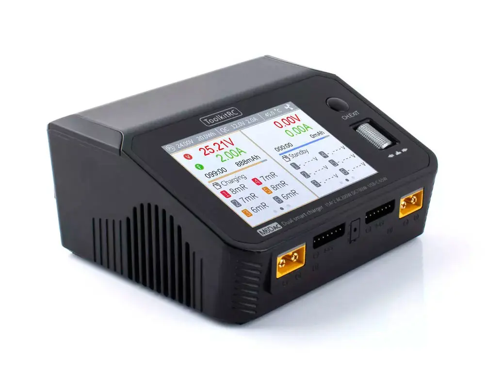 Розумне зарядне ToolkitRC M6DAC TK11500, LiPo LiHV LiFe Liion 1-6S, NiMh, Pb, 2 канали, 700W від 220В від батарейки.com.ua