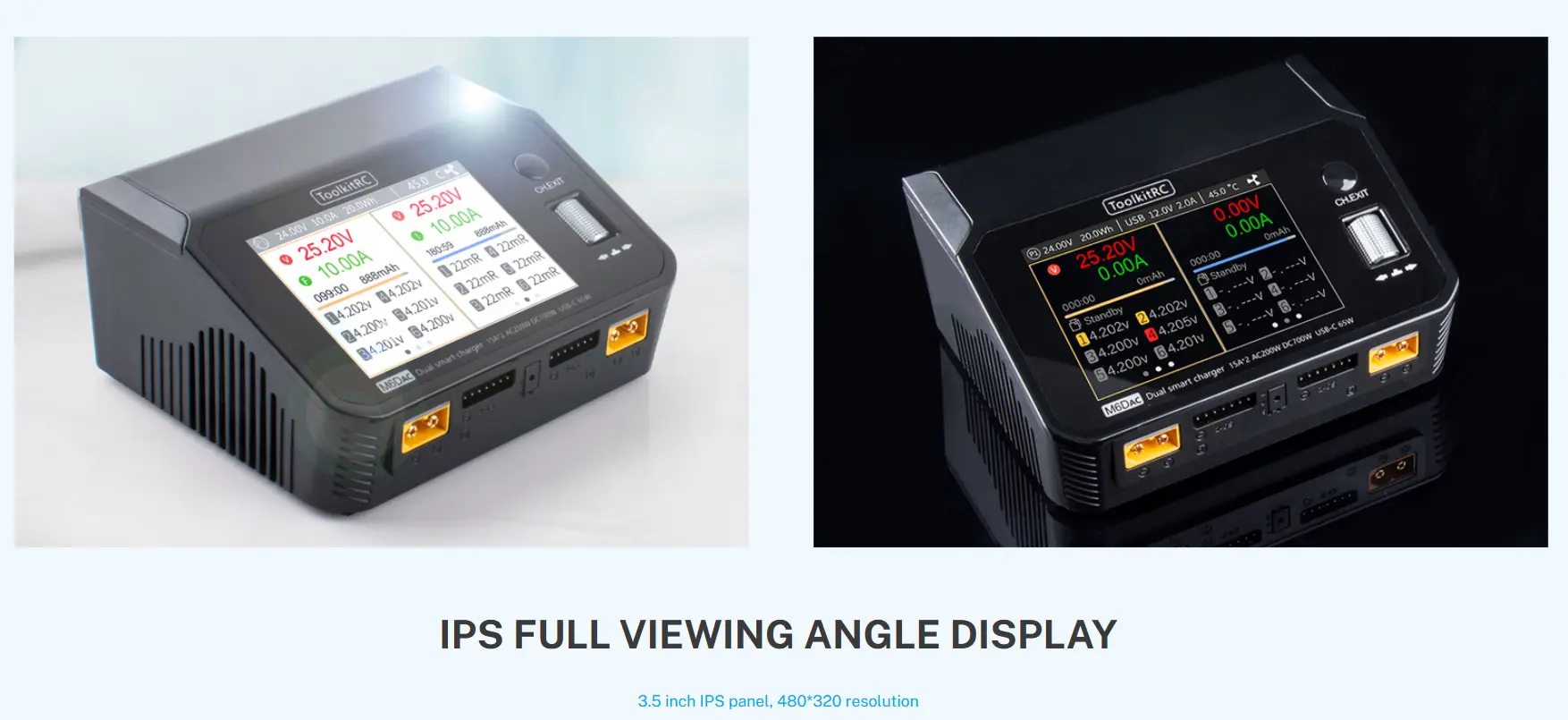 Розумне зарядне ToolkitRC M6DAC TK11500, LiPo LiHV LiFe Liion 1-6S, NiMh, Pb, 2 канали, 700W від 220В), зображення 6