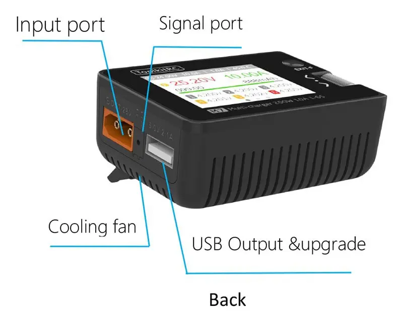 Розумне зарядне ToolkitRC M7 TK11400, LiPo LiHV LiFe Li-ion 1-6S, NiMh, Pb, 200W 10А), зображення 12