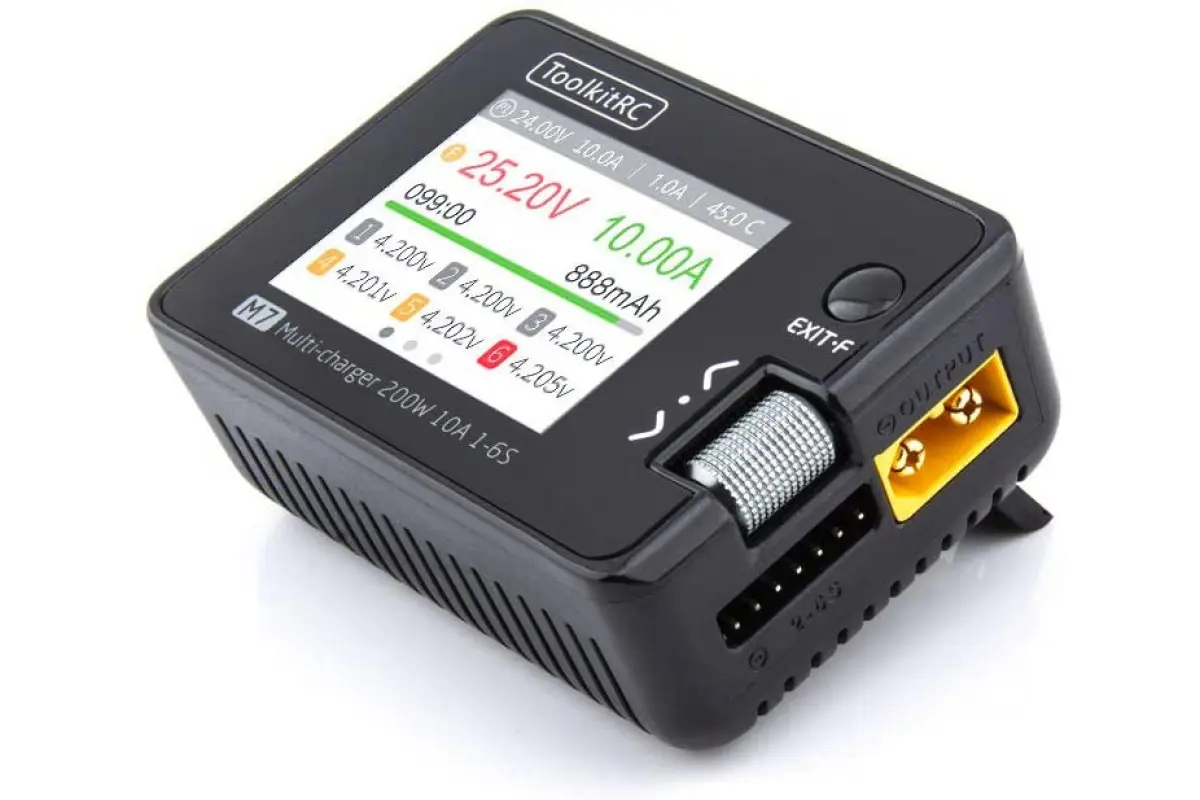 Розумне зарядне ToolkitRC M7 TK11400, LiPo LiHV LiFe Li-ion 1-6S, NiMh, Pb, 200W 10А від батарейки.com.ua