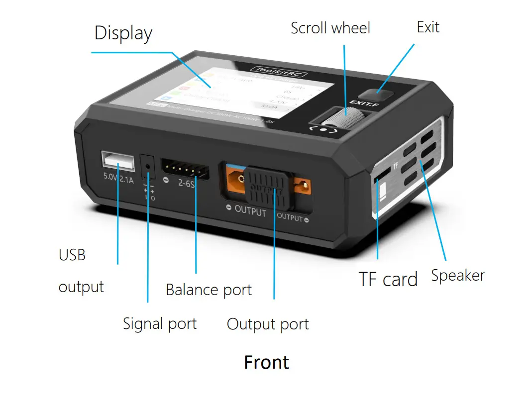 Розумне зарядне ToolkitRC M7AC TK12200-EU, LiPo LiHV LiFe Li-ion 1-6S, NiMh, Pb, 300W 15А, від 220V), зображення 4