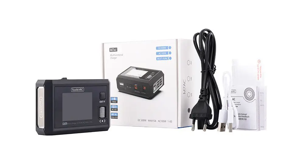 Розумне зарядне ToolkitRC M7AC TK12200-EU, LiPo LiHV LiFe Li-ion 1-6S, NiMh, Pb, 300W 15А, від 220V), зображення 6