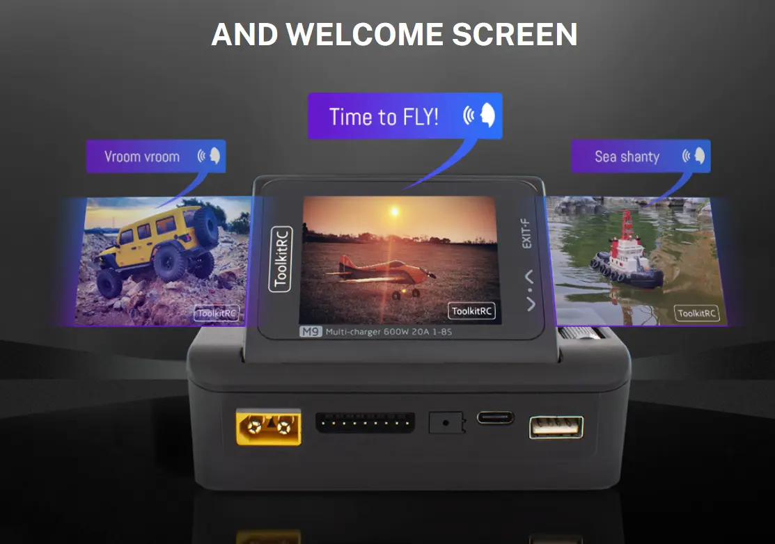 Розумне зарядне ToolkitRC M9 TK11900, LiPo LiHV LiFe Liion 1-8S, NiMh, Pb, 600W 20А), зображення 7