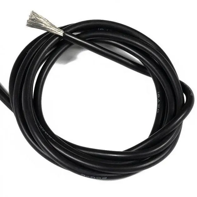 Силіконовий провід 16AWG чорний від батарейки.com.ua