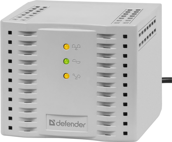 Стабілізатор напруги Defender AVR PX 2000 1000 Вт (Максимальна потужність 1000 Вт Діапазон вхідної напруги 185-255 В Діапазон вихідної напруги 198-242 В Максимальна енергія, що розсіюється, 180 Дж Кількість розеток 4 шт Розетки із заземленням 4 шт Індикатори стану захисту є Довжина дроту вилки 0.6 м Розміри без пакування 14.00 x 10.00 x 11.00 см Маса без пакування 1.30 кг Розміри в упакуванні 18.60 x 11.00 x 12.60 см Маса індивідуального пакування 1.80 кг) від батарейки.com.ua
