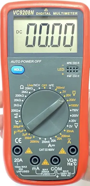 Тестер VC9208N Digital Multimeter), зображення 5 Тестер VC9208N Digital Multimeter), зображення 5