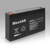 Акумулятор AGM Mastak MT670 6V 7A 151*34*94/6), мініатюра зображення № 1