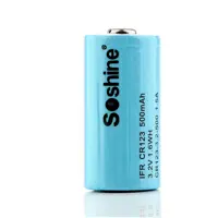 Акумулятор Літієвий Li-Fe Soshine RCR123 16340 550mAh 3V), мініатюра зображення № 1