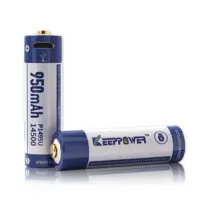 Акумулятор літієвий Keeppower P1495U 14500 3.6V 950mAh (Зарядка від Micro USB)), мініатюра зображення № 1