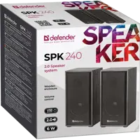 Акустика DEFENDER 2.0 SPK 240 USB 6W black), мініатюра зображення № 1