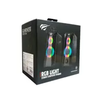 Акустика HAVIT THV-SK202 USB 2.0 Black (Потужність 3W x 2 (RMS), RGB підсвічування, Підключення через USB 2.0 та AUX (3.5мм), Матеріал – Пластик, Опір 4 Ом)), мініатюра зображення № 1