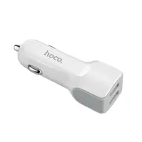 Автомобільне зарядне Hoco Z23 2 USB 2,4А Білий), мініатюра зображення № 1