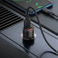 Автомобільне зарядне BOROFONE BZ19B Wisdom 2USB 3А QC3.0 36W чорний), мініатюра зображення № 5