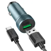 Автомобільне зарядне Hoco Z49A QC3.0 3А 18W (1USB) сірий), мініатюра зображення № 1