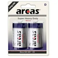 Батарейка ARCAS Super Heavy Duty R20 2BL 12уп,