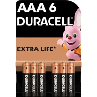 Батарейка DURACELL AAA LR03 MN2400 1x6), мініатюра зображення № 1