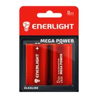 Батарейка ENERLIGHT LR20 MEGA POWER BL2), мініатюра зображення № 1