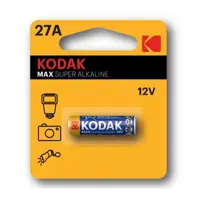 Батарейка KODAK MAX alk K 27 A (12V) 1 шт.), мініатюра зображення № 1