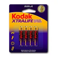 Батарейка KODAK XtraLife alk  LR03 1x4 шт.блистер 40 уп.), мініатюра зображення № 1