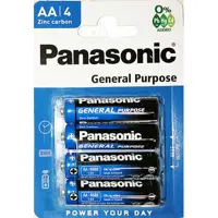 Батарейка PANASONIC General Purpose R06 Blister 1x4 шт.48уп), мініатюра зображення № 1