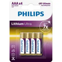 Батарейка PHILIPS Lithium Ultra літієва литиевая AAA блістер (4шт.)), мініатюра зображення № 1