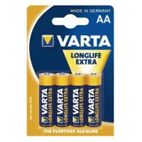 Батарейка VARTA 4106 (LR06) EXTRA LongLife 1х4BL 80уп.), мініатюра зображення № 1