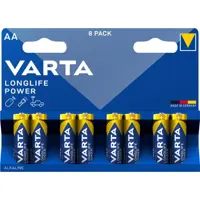 Батарейка VARTA 4906 (LR06) LONGLIFE Power 1x8 BL), мініатюра зображення № 1