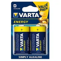 Батарейка VARTA LR20 (04120) ENERGY 1X2BL), мініатюра зображення № 1