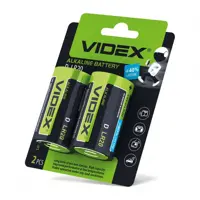 Батарейка Videx LR20 2shrink 12уп), мініатюра зображення № 1