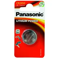 Батарейка літієва PANASONIC CR2450 Lithium  3V, 1х1 шт), мініатюра зображення № 1