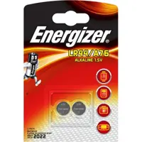 Батарейка лужна ENERGIZER LR44/A76/AG13 Alkaline 2шт ), мініатюра зображення № 1