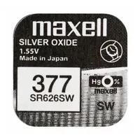 Батарейка в годинник MAXELL SR626SW-G4 (377) 1x10 (NEW EUROPE)), мініатюра зображення № 1