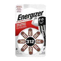 Батарейка в слуховий апарат ENERGIZER ZA 312 / 8 BL