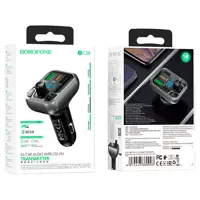 FM-модулятор BOROFONE BC38 Flash Energy PD20W QC3.0 2USB Black), мініатюра зображення № 1