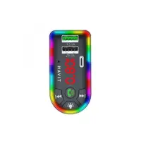 FM-модулятор HAVIT HV-FM813BT 2USB USB-C RGB Black), мініатюра зображення № 1