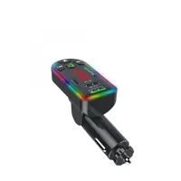 FM-модулятор HAVIT HV-FM813BT 2USB USB-C RGB Black), мініатюра зображення № 1