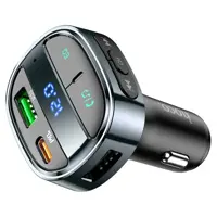 FM-модулятор HOCO E70 + bluetooth QC 3.0 PD30W  (2xUSB+PD)