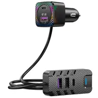 FM-модулятор XO BCC13 BТ Bluetooth 3USB, 2Type-C чорний), мініатюра зображення № 1