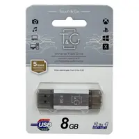 Флешка T&G 009 8GB USB+Type-C 2.0 Star срібло), мініатюра зображення № 1