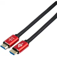 Кабель ATCOM HDMI - HDMI 5.0m VER 2.0 4K Red/Gold 24945), мініатюра зображення № 1