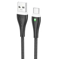 Кабель BOROFONE BX100 USB AM - Micro data 2,4A 1m чорний), мініатюра зображення № 1