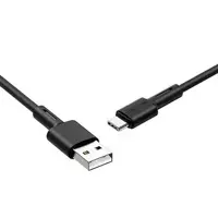 Кабель BOROFONE BX31 USB AM - Type-C Soft silicone 3A 1m black), мініатюра зображення № 1